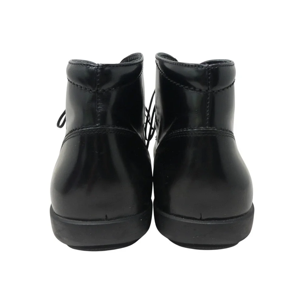 Ermenegildo Zegna Chukka Boots Men 11.5 Black Polished Leather Italy